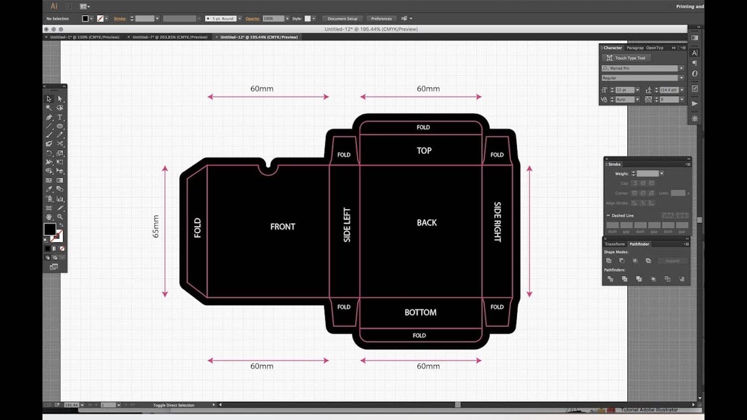 adobe illustrator dieline printing