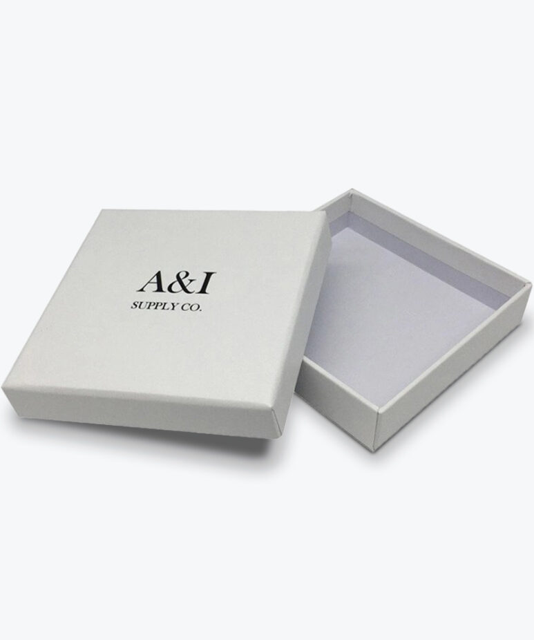 White Bracelet Square Box with Logo